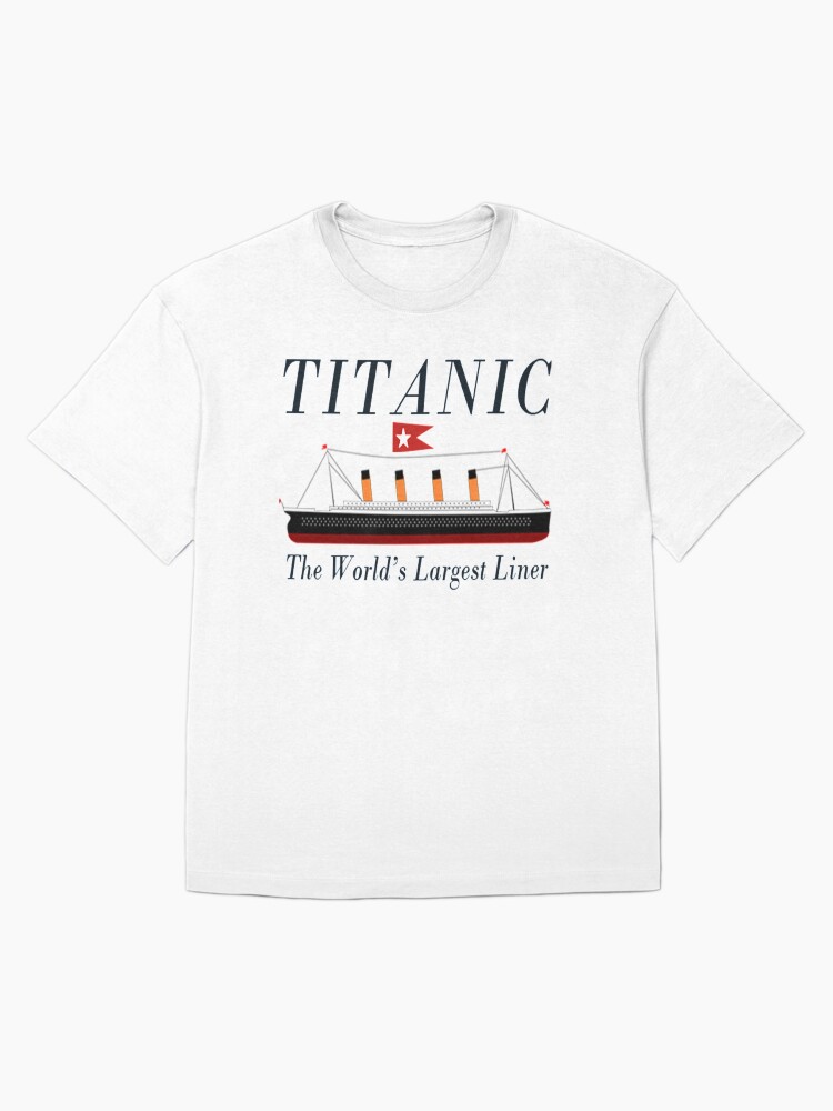 Titanic Sinking Vintage Poster Cruise Ship Atlantic Ocean Voyage Oversized T-Shirt