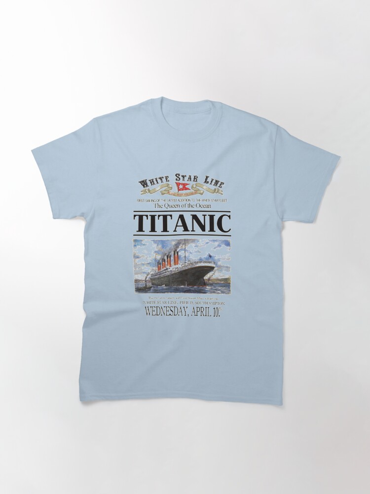 Titanic Sinking Vintage Poster Cruise Ship Atlantic Ocean Voyage Classic T-Shirt
