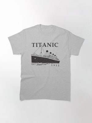 Titanic Queen of the Ocean Vintage Cruise Sinking Ship Atlantic Voyage  Classic T-Shirt