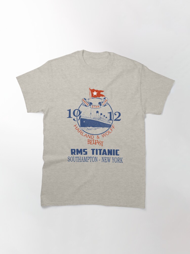 Titanic Vintage Poster Cruise Sinking Ship Atlantic Ocean Voyage Classic T-Shirt