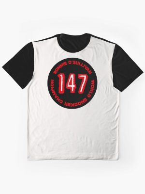 Ronnie O'sullivan 147 World Snooker Osullivan Uk Sports Graphic T-Shirt