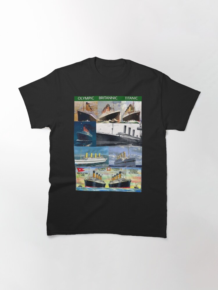 Titanic and her sisters olympic, britanic sister ship,iceburg,white star star liners, Classic T-Shirt