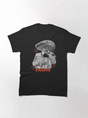 Tribute Chente design with red heart. Vicente Fernández Classic T-Shirt