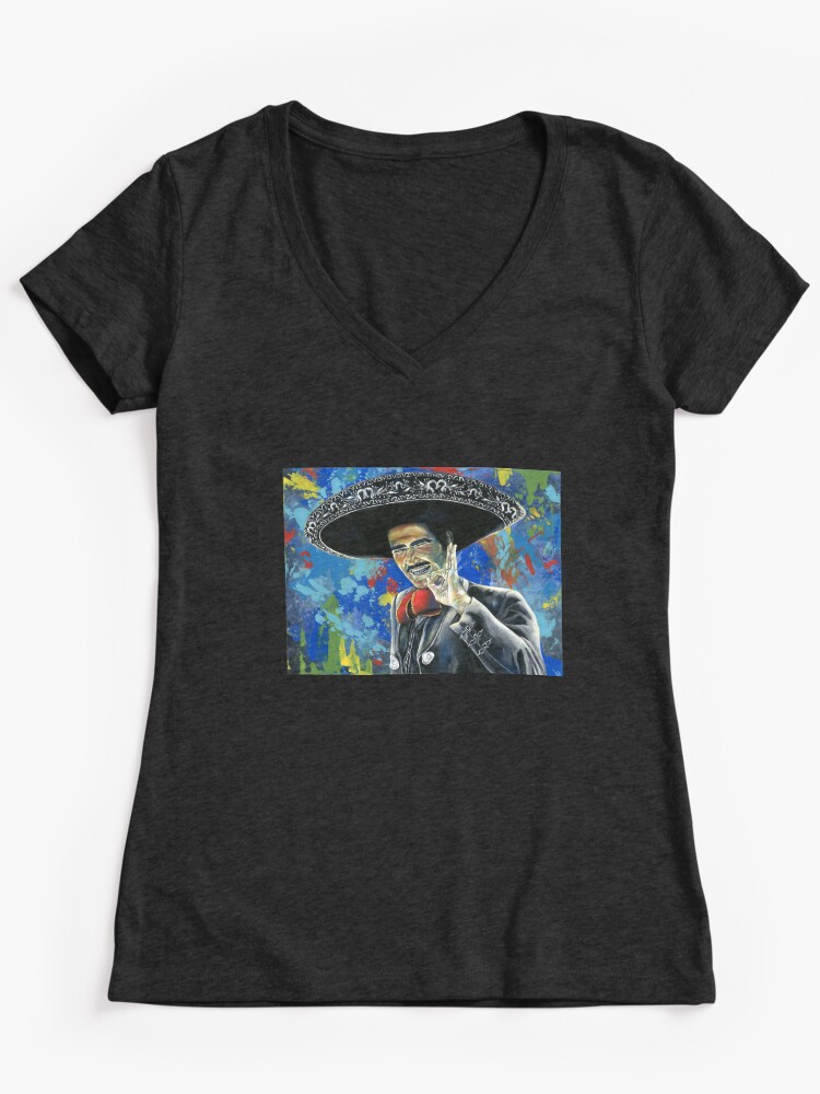 Vicente Fernandez Fitted V-Neck T-Shirt