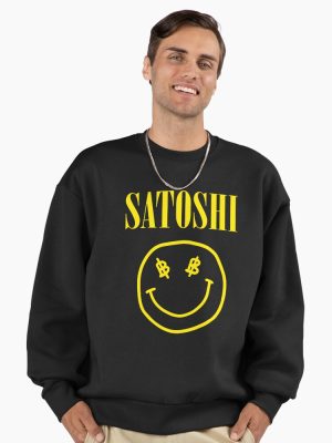 Satoshi Bitcoin Smiley face Premium Oversized Sweatshirt