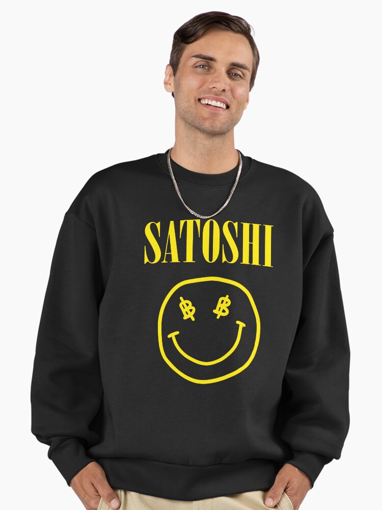 Satoshi Bitcoin Smiley face Premium Oversized Sweatshirt