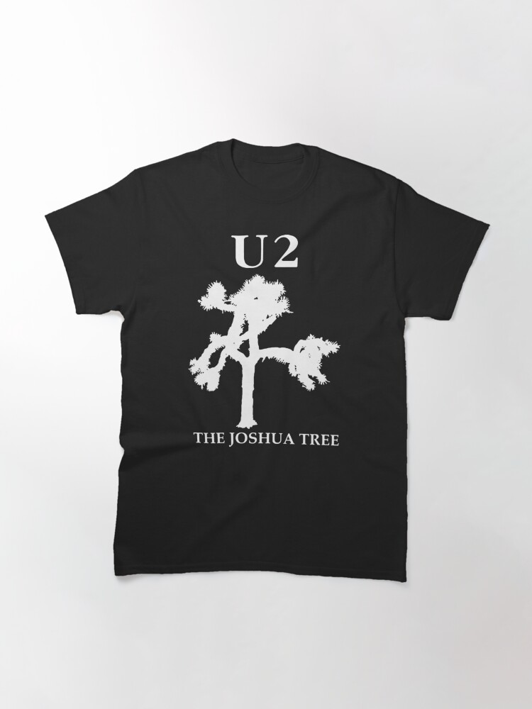White Tree Silhouette Black Background Minimalist Poster Classic T-Shirt