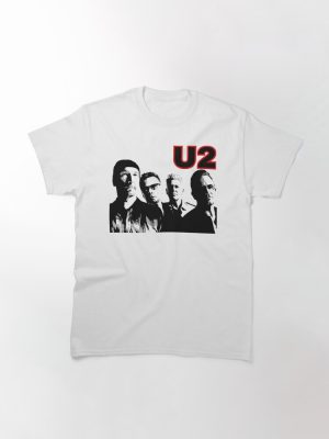 Four Silhouetted Band Portraits In High Contrast Line Classic T-Shirt