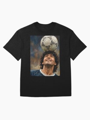 Diego Maradona Oil Painting Oversized T-Shirt