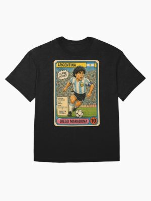 Diego Maradona Trading Card Oversized T-Shirt