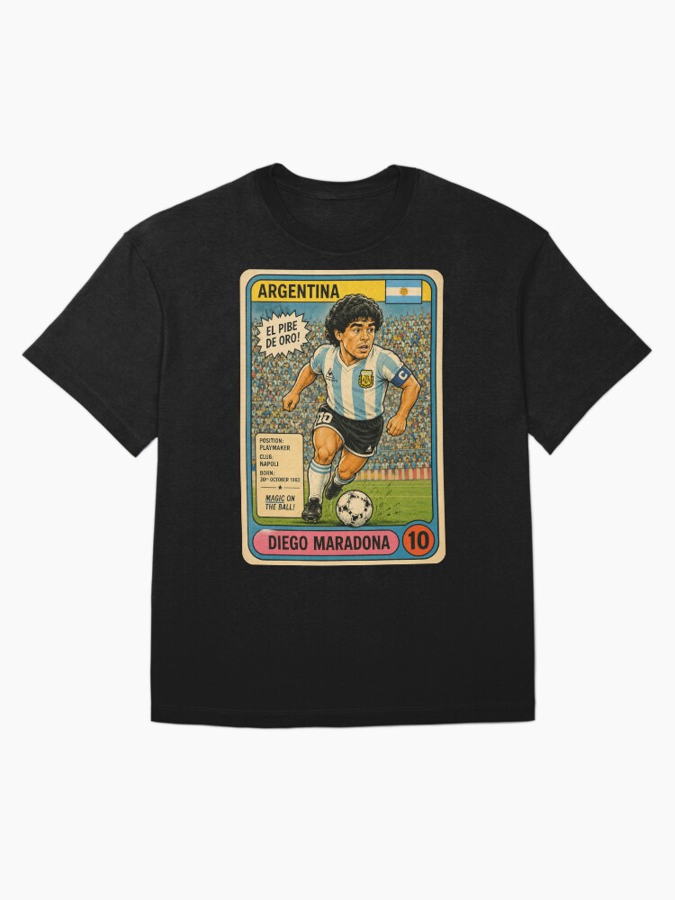 Diego Maradona Trading Card Oversized T-Shirt