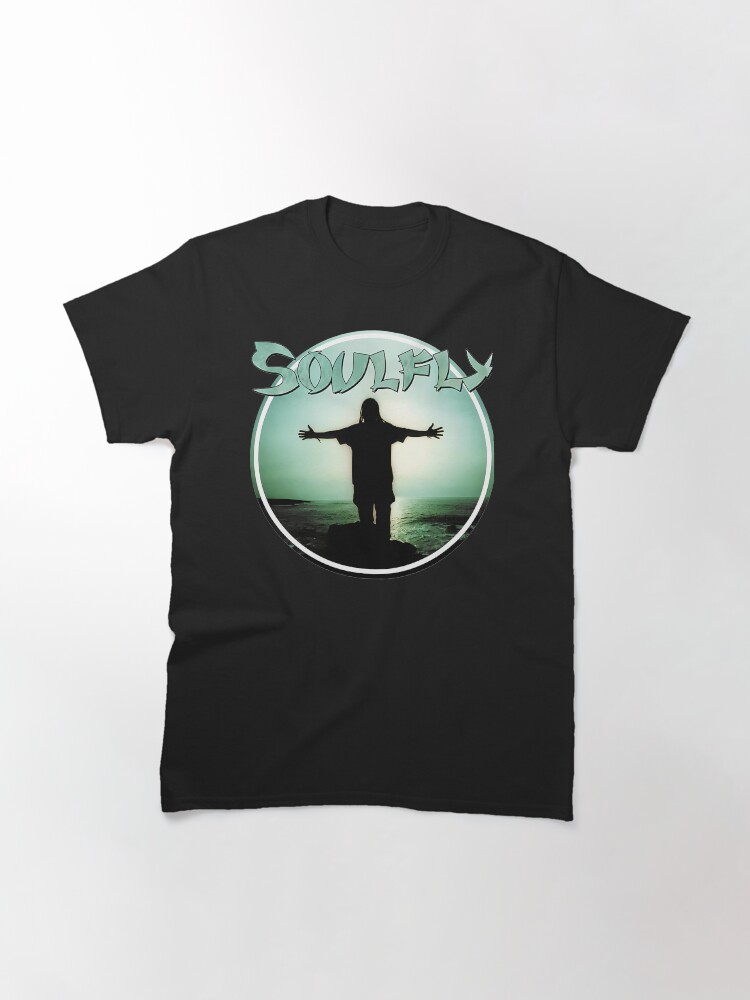 Silhouette Standing By Sea Sunburst Poster Classic T-Shirt