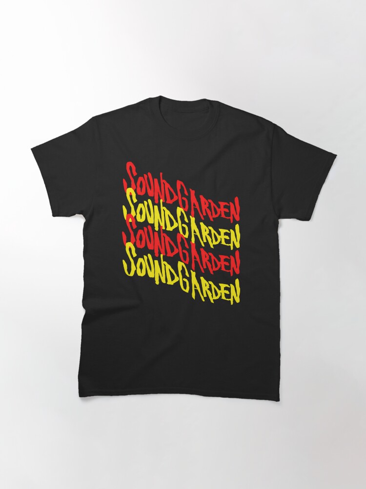 Red And Yellow Pattern Typography Band Classic T-Shirt