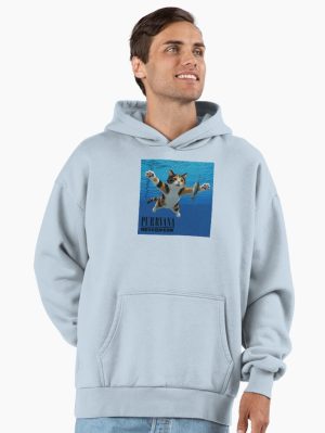Purrvana-Nevermeow Album Art Premium Oversized Hoodie