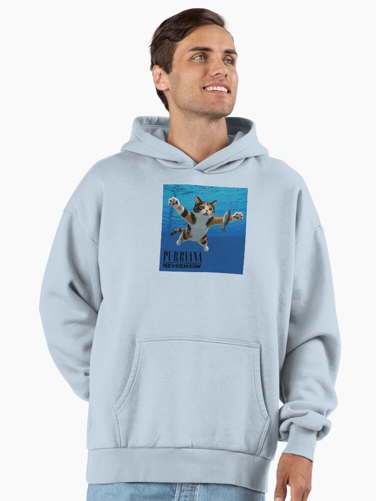 Purrvana-Nevermeow Album Art Premium Oversized Hoodie