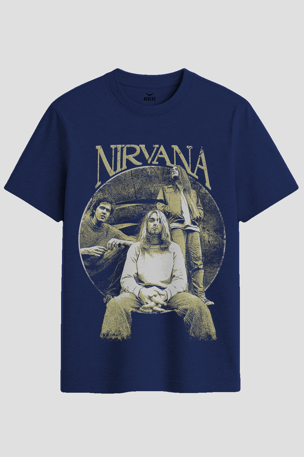 Vintage Nirvana Band Portrait Graphic T-Shirt