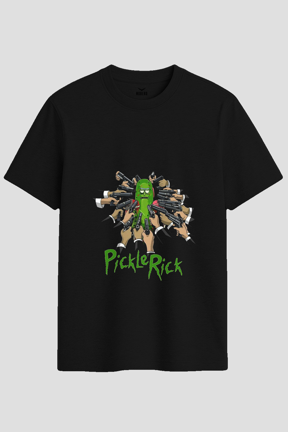 Pickle Rick Action Standoff Graphic T-Shirt