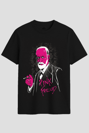 Pink Freud Sigmund Freud Parody Graphic T-Shirt