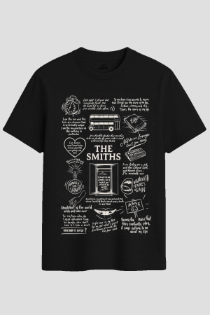 The Smiths Indie Rock Lyric Collage Graphic T-Shirt