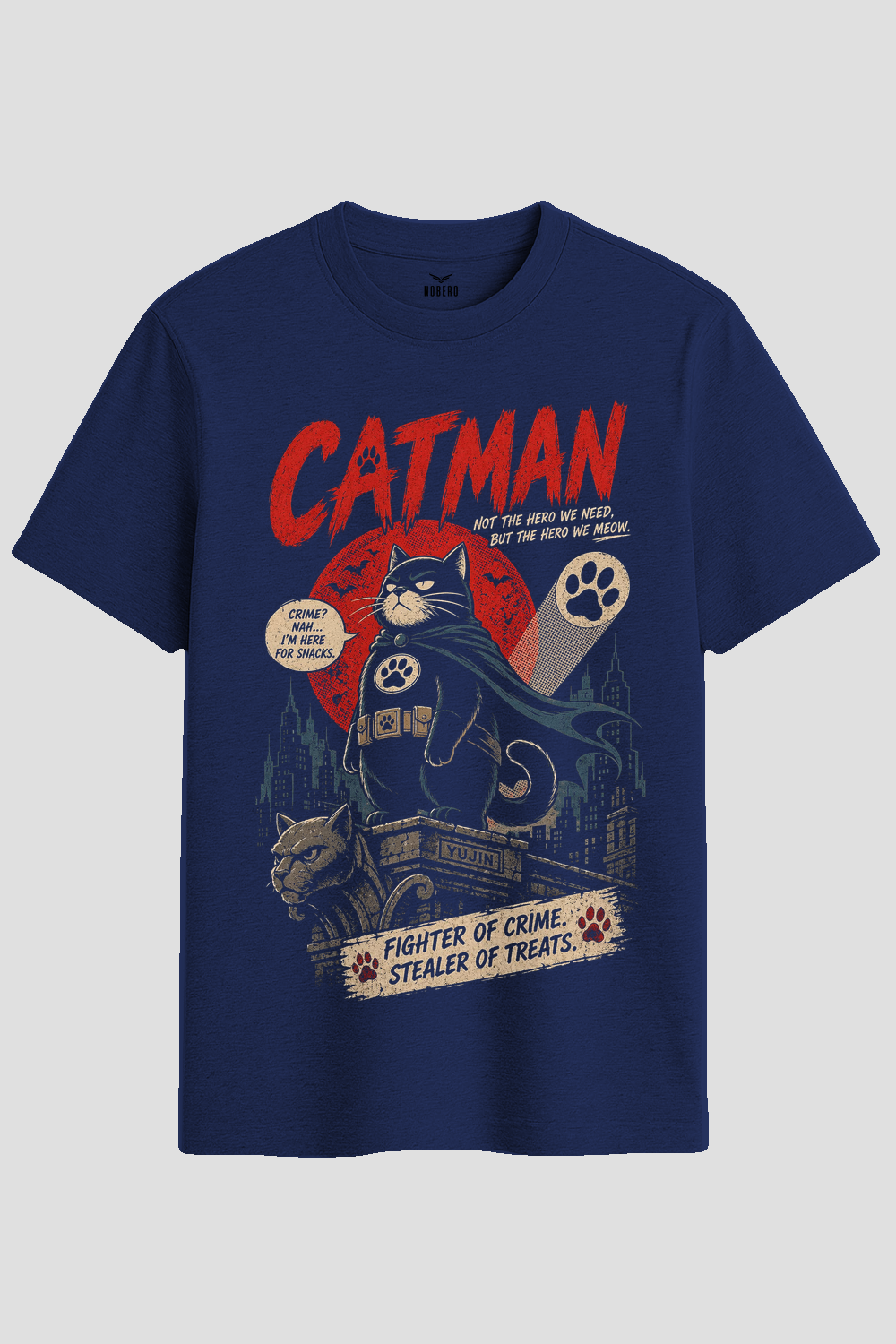 Catman Superhero Parody Graphic T-Shirt