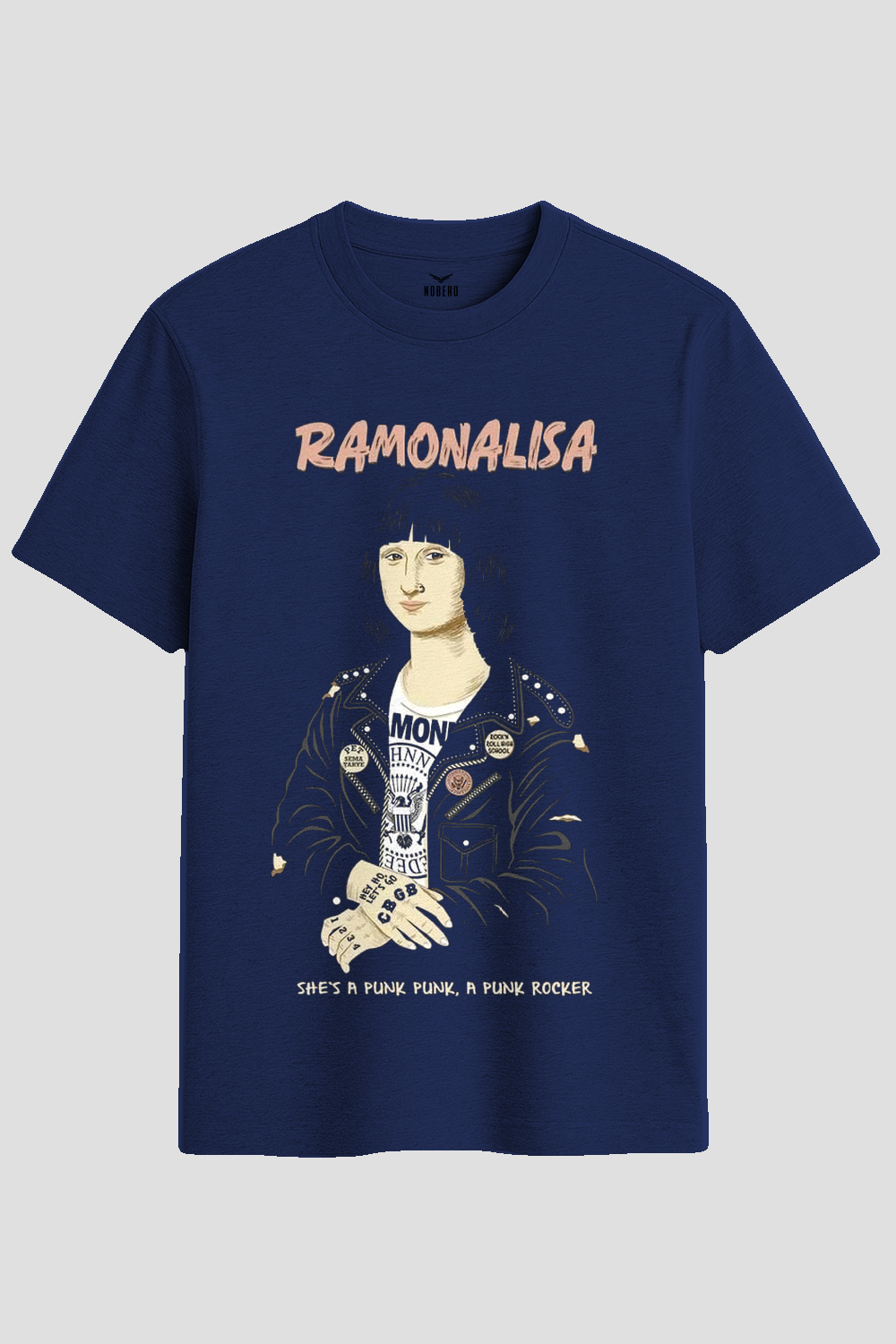 Ramonalisa Punk Rock Parody Graphic T-Shirt