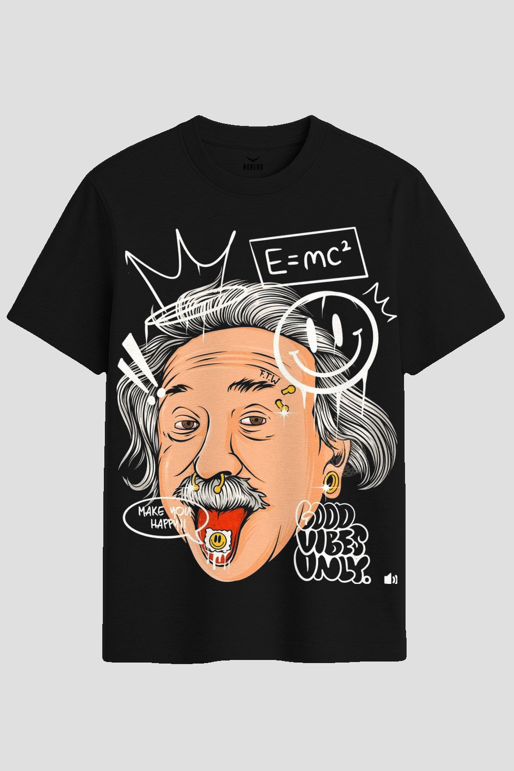 Psychedelic Einstein Graffiti Graphic T-Shirt