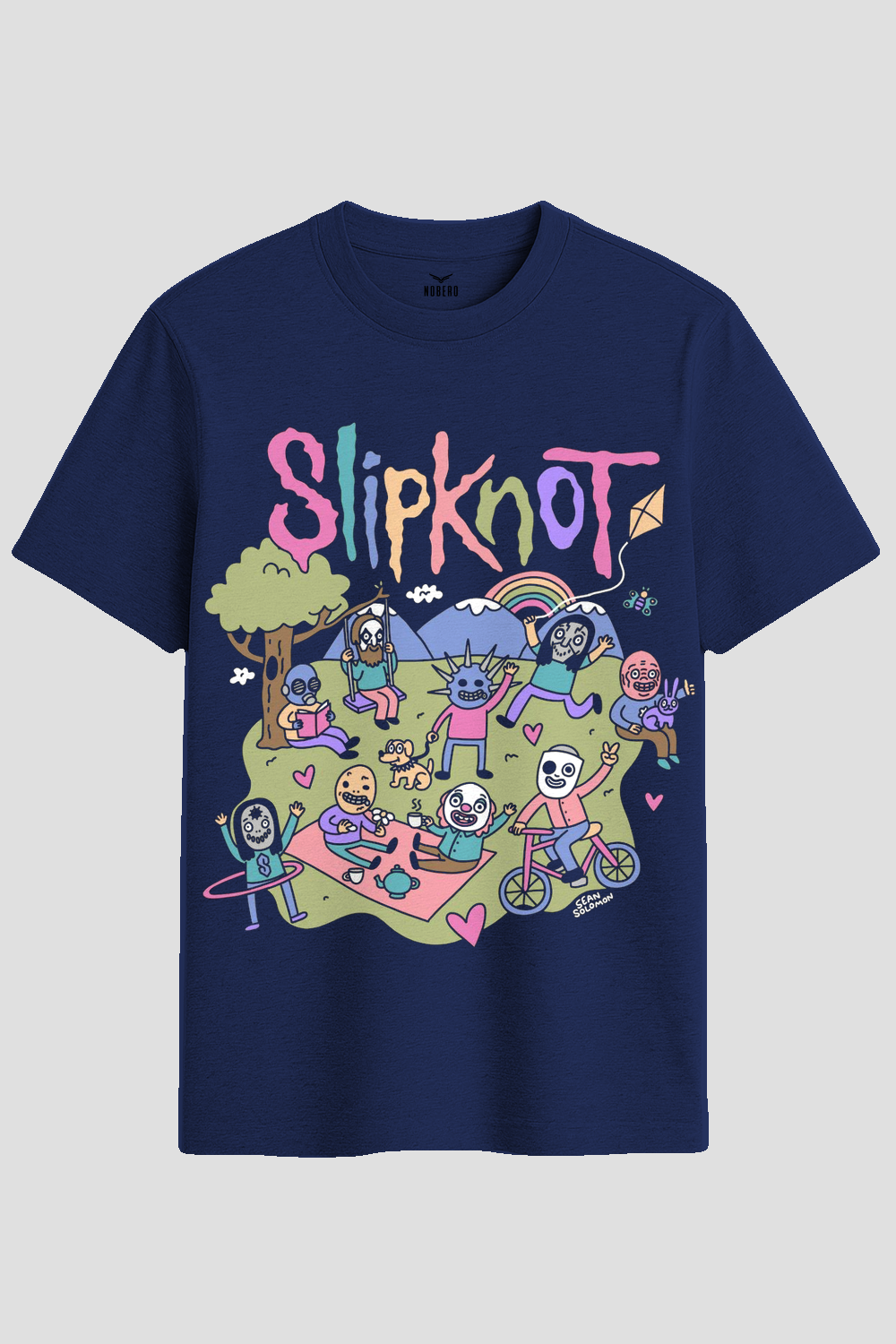 Slipknot Cartoon Picnic Graphic T-Shirt