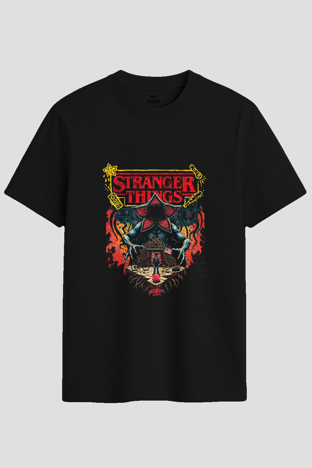 Stranger Things Demogorgon Upside Down Graphic T-Shirt