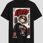 Luffy Straw Hat Vintage Anime Graphic T-Shirt