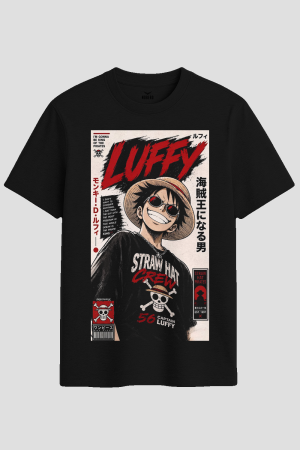 Luffy Straw Hat Vintage Anime Graphic T-Shirt
