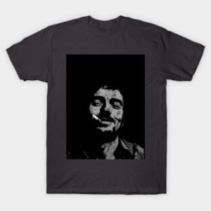 Vintage Noir Smoking Portrait Graphic T-Shirt