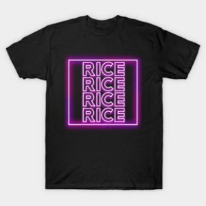 Retro Neon Rice Sign Graphic T-Shirt
