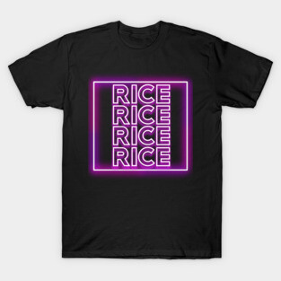 Retro Neon Rice Sign Graphic T-Shirt