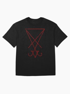 Worn Lucifer Sigil  Oversized T-Shirt
