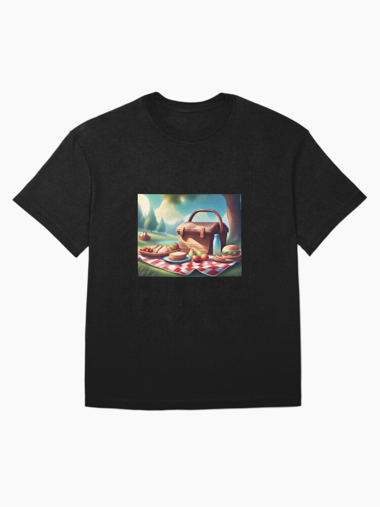 Classic Picnic Lunch Design Oversized T-Shirt