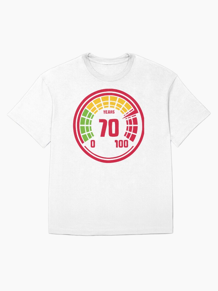 70 years old age youth birthday counter Oversized T-Shirt