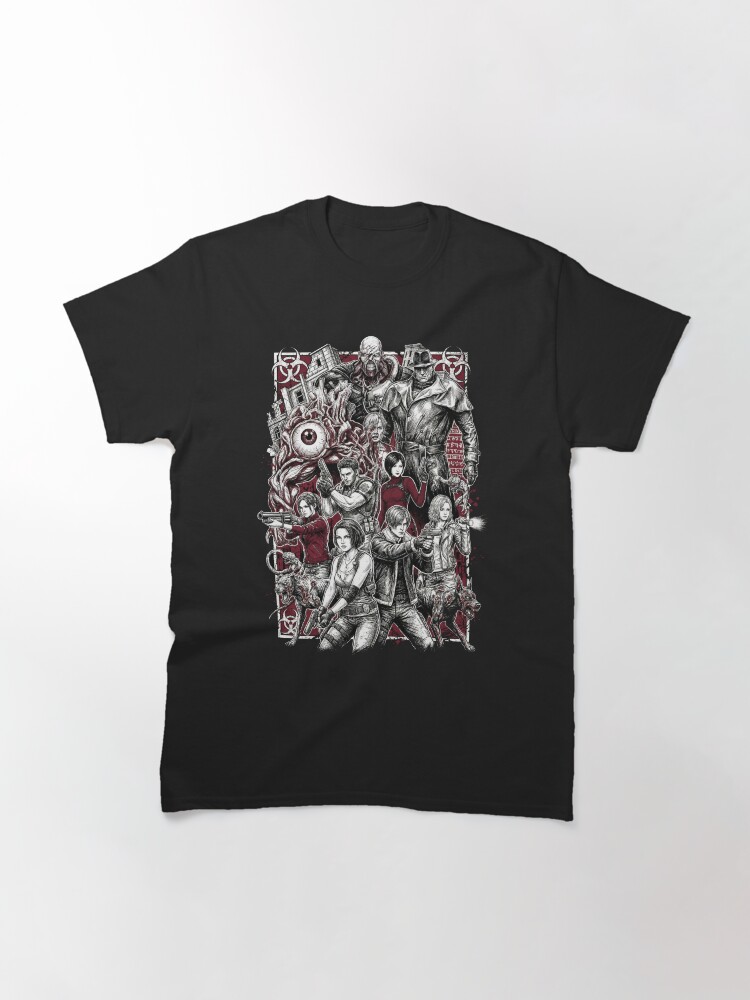 Resident Evil Jill Grace Chris Ada Claire Vs Birkin Nemesis Design Classic T-Shirt