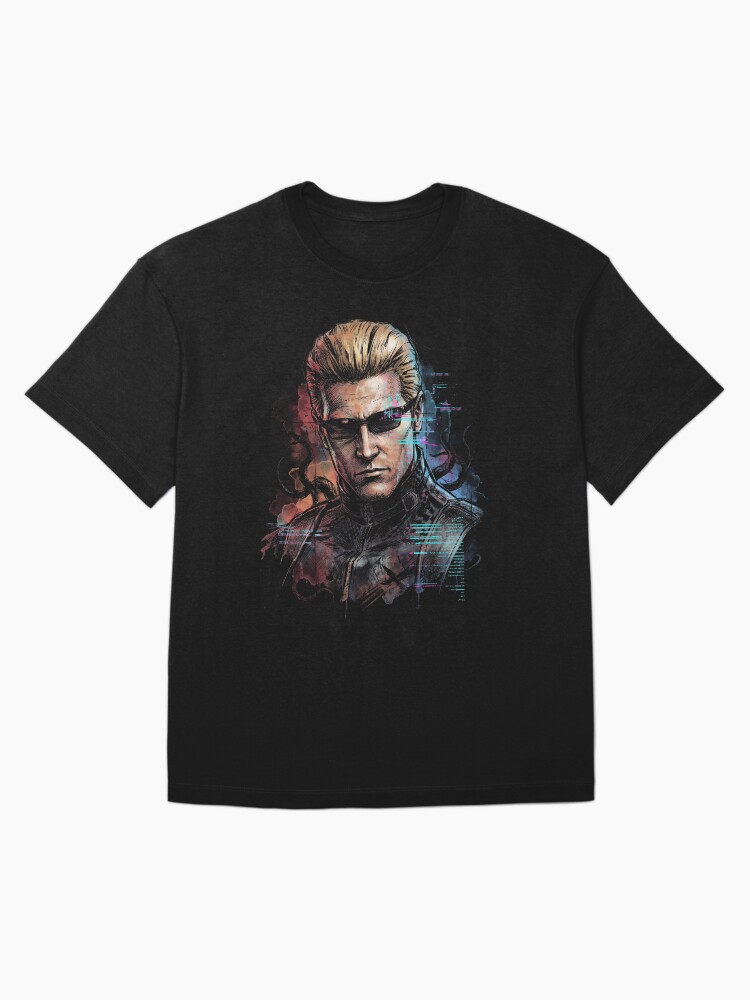 Resident Evil Albert Wesker Sunglasses Red Eyes Superhuman Design Oversized T-Shirt
