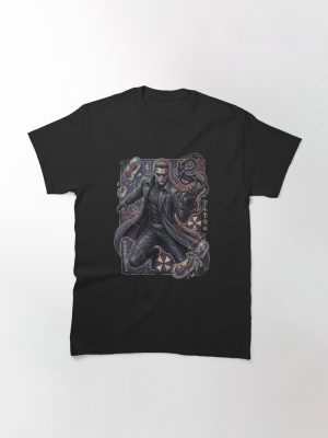 Resident Evil Wesker Blonde Hair Black Sunglasses Icon Classic T-Shirt