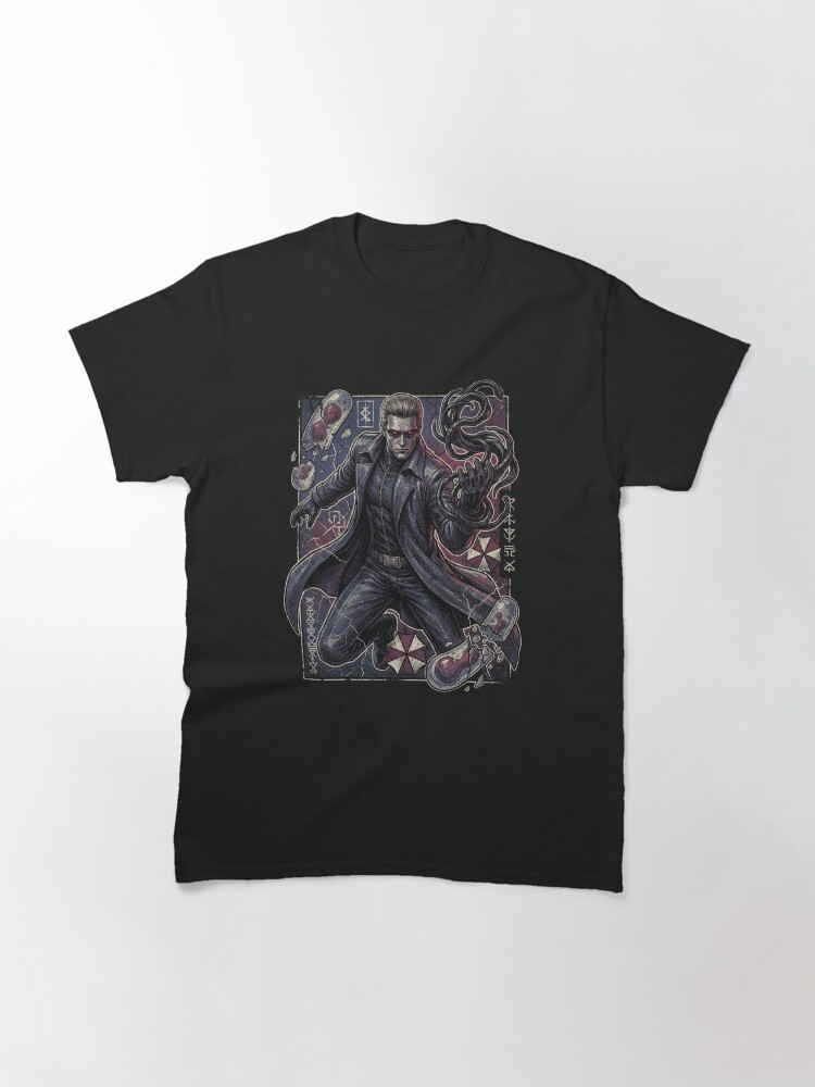 Resident Evil Wesker Blonde Hair Black Sunglasses Icon Classic T-Shirt