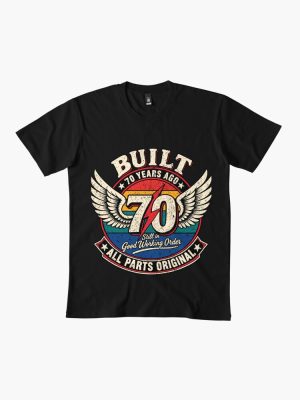 70th Birthday Built 70 Years Ago All Parts Original Vintage Premium T-Shirt