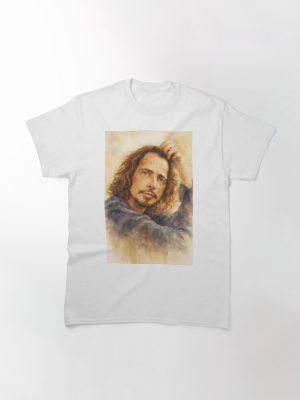 Chris Cornell Portrait | Soundgarden & Rock Music Art Classic T-Shirt