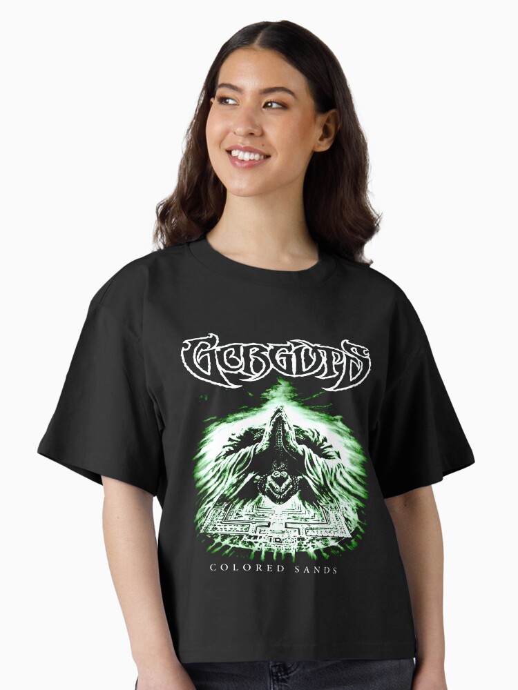 White Typography Black Metal Boxy T-Shirt