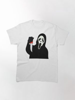 Ghostface Scream - Halloween Horror Movie Killer Mask Knife Spooky Scary Horror Classic T-Shirt