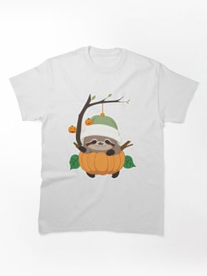 Music‑Loving Pumpkin Sloth Classic T-Shirt