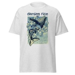 Damien Rice Whale Botanical Music Graphic T-Shirt