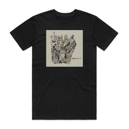 Abstract Doodled Cityscape Graphic T-Shirt