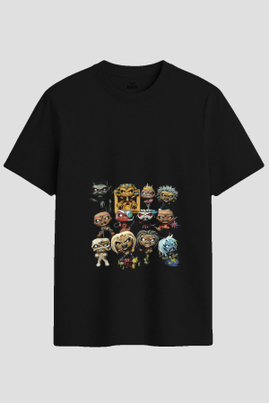 Heavy Metal Band Mascots Graphic T-Shirt
