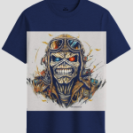 Vintage Aviator Skull Graphic T-Shirt