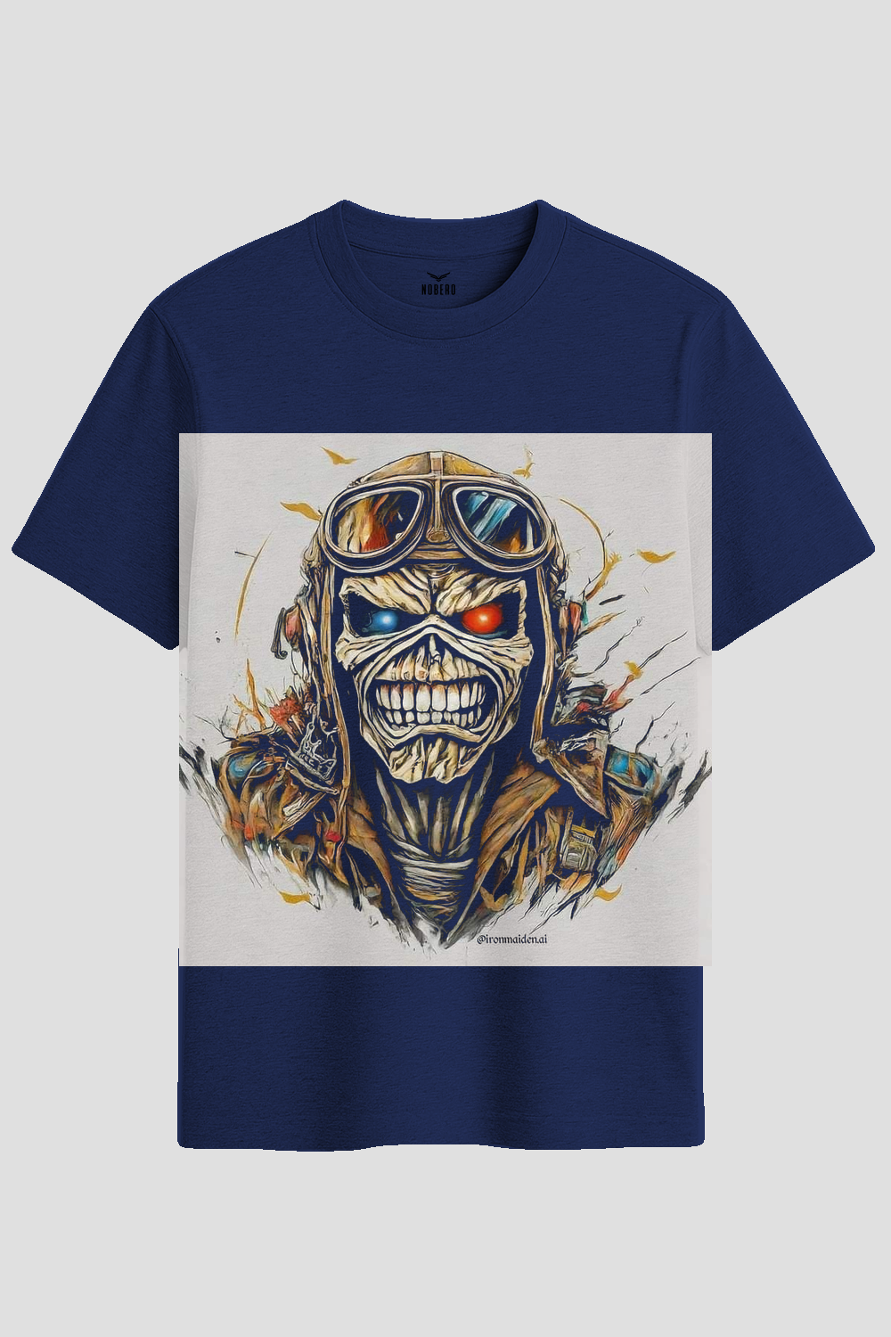 Vintage Aviator Skull Graphic T-Shirt